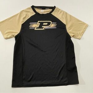Russell Purdue Athletic Black and Gold Boys Short Sleeve Tee, size M